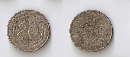 Italy centesimi 1919 - 20, r