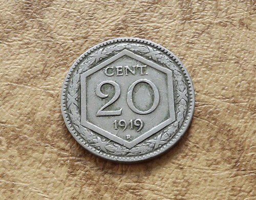 Italy 1919 centesimi vf - 1919-r, 20