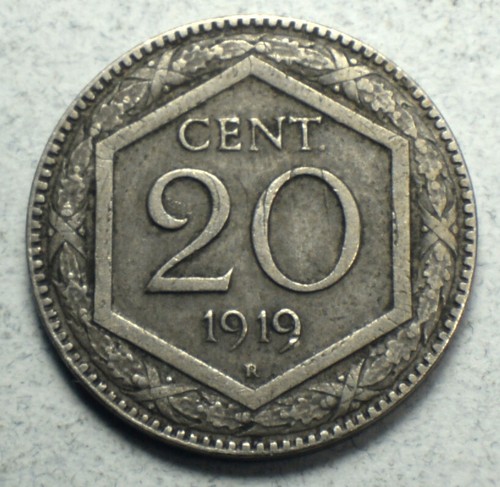 Italy centesimi 1919 r - italy, 20
